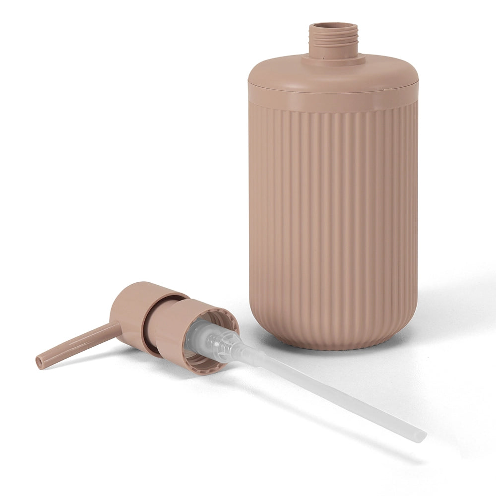 Dispenser sapone rosa in plastica rigida cannettata Arizona