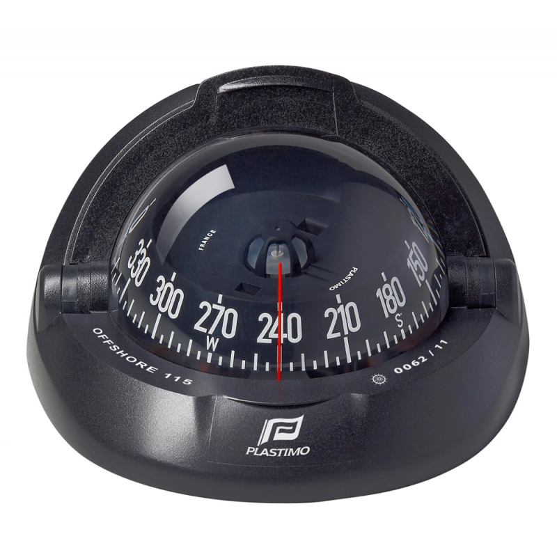 BUSSOLA OFFSHORE 115 BIANCA BLACK COMPASS WITH BLACK FLAT CARD