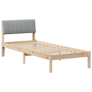 Letto singolo | Letto per adulti | Struttura del Letto Marrone e grigio chiaro 75 x 190 cm