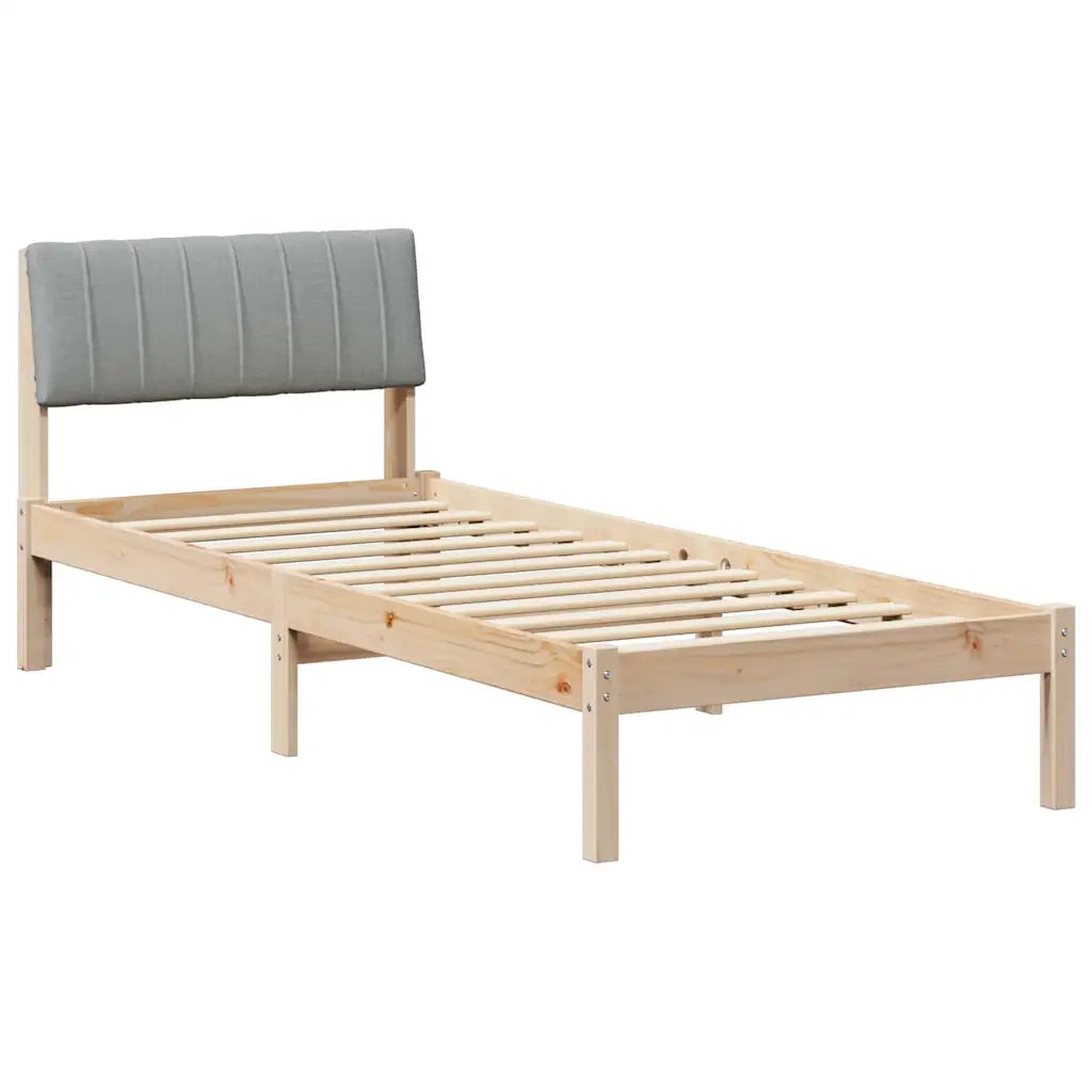 Letto singolo | Letto per adulti | Struttura del Letto Marrone e grigio chiaro 75 x 190 cm