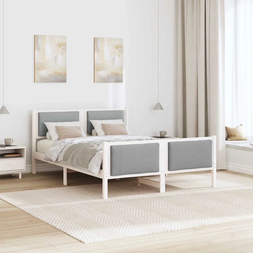 Struttura del letto-Giroletto Grigio chiaro 160 x 200 cm Tessuto 700692