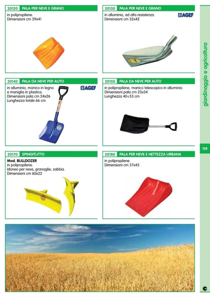 1pz pala in alluminio per neve e grano cod:ferx.14615