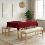 Tovaglia da Tavolo Rettangolare Rosso Vino 110 x 140 cm 42040071