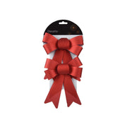 FIOCCHI DECORATIVI ROSSI GLITTERATI 2 PEZZI 17 CM KAEMINGK