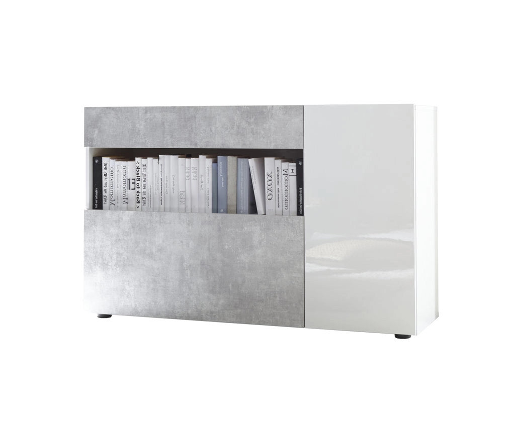Buffet OXFORD bianco/cemento