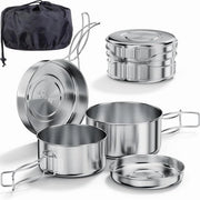 Set di cucina per campeggio all'aperto - Cottura con pentola per pic nic e bushcraft
