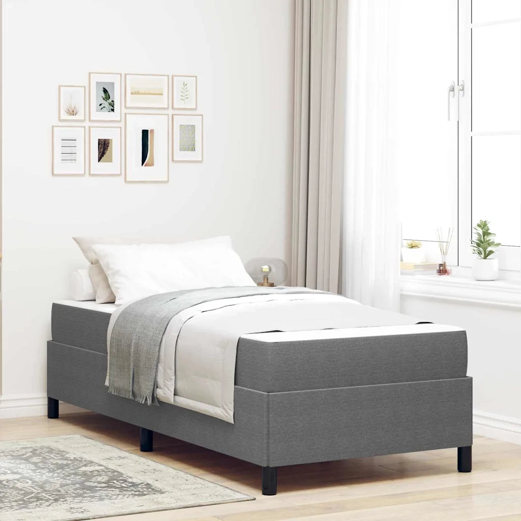 Letto singolo | Letto per adulti | Struttura del letto Grigio chiaro 100 x 200 cm Tessuto