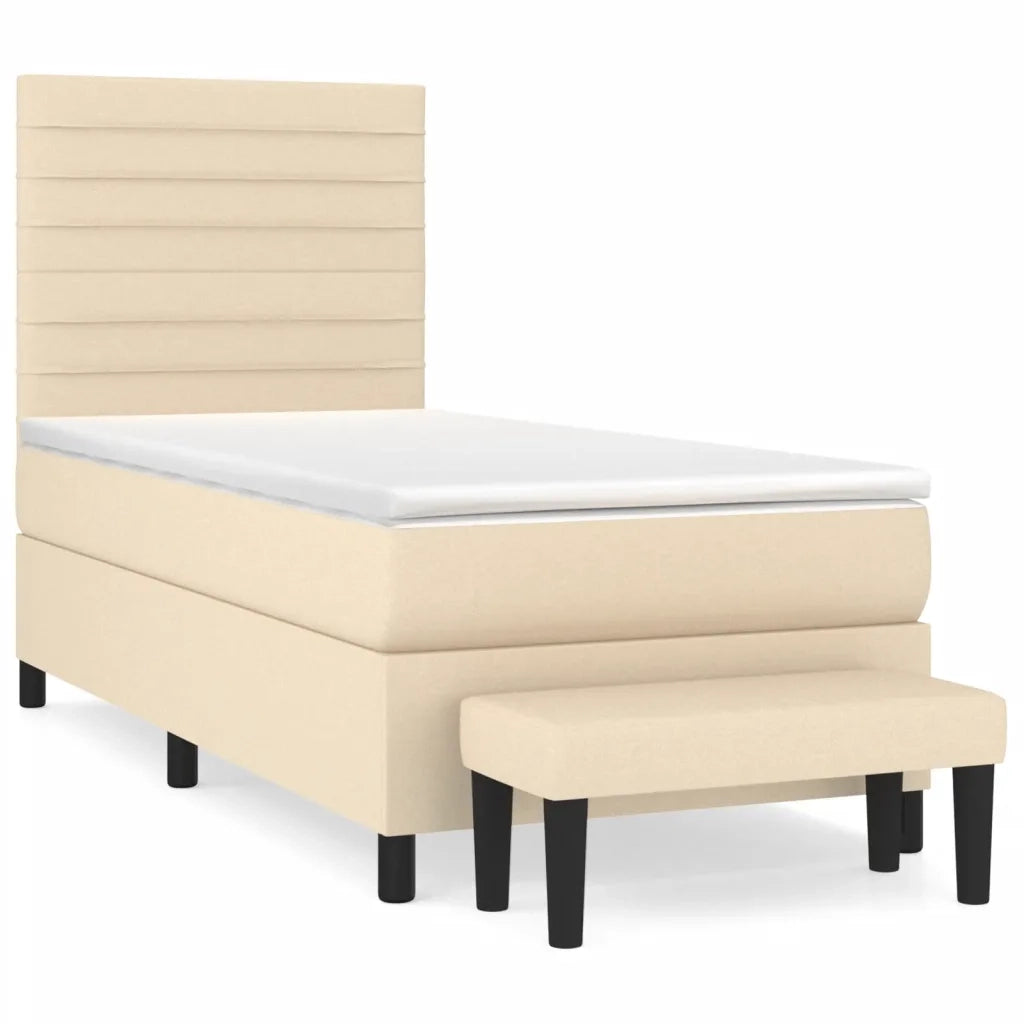 Giroletto a Molle con Materasso Crema 90x200 cm inTessuto 3136650
