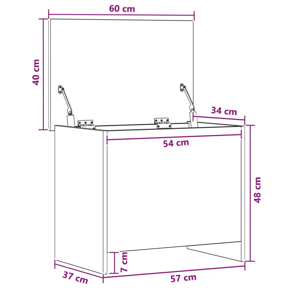 Cassa di stoccaggio Bianco 60 x 40 x 50 cm Legno ingegnerizzato 8011251