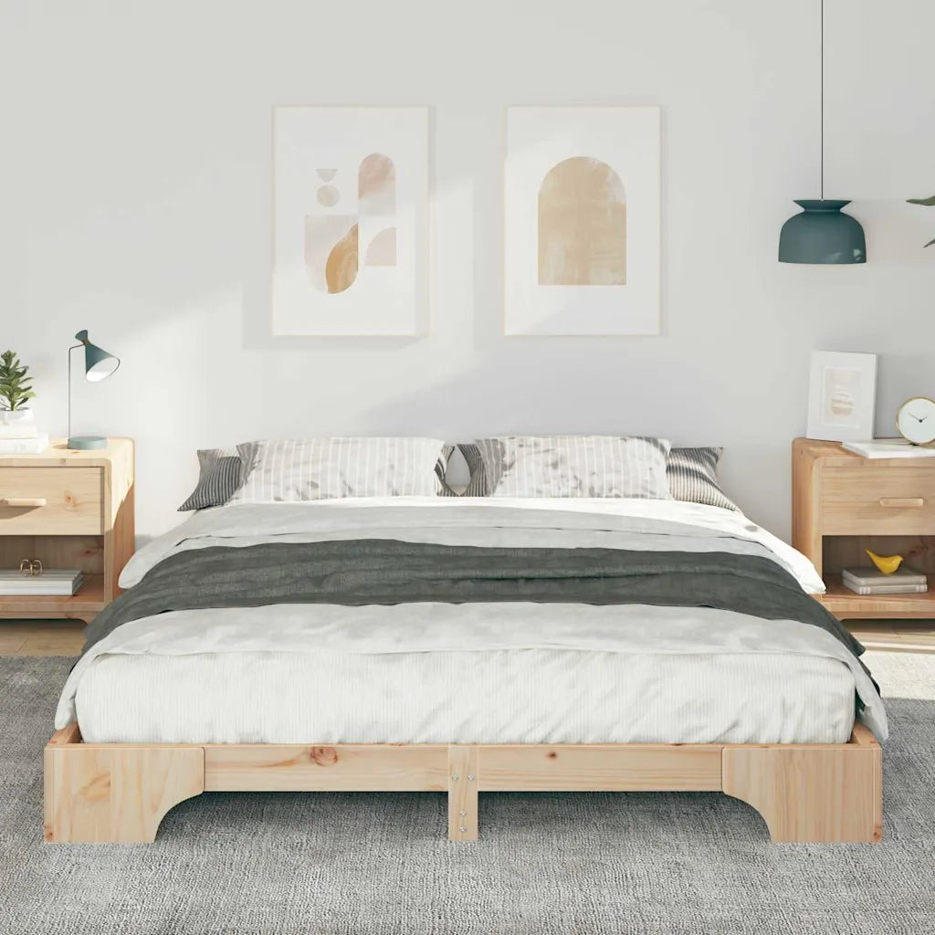 Struttura del letto-Giroletto Marrone 160 x 220 cm Pino massello 859960
