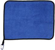 Fascia per Pesca a Doppio Faccia in Cotone - Assorbimento Acqua - Attacco Metallico - 40x30cm - 100% Nuovo - Faccia per Pesca Portatile