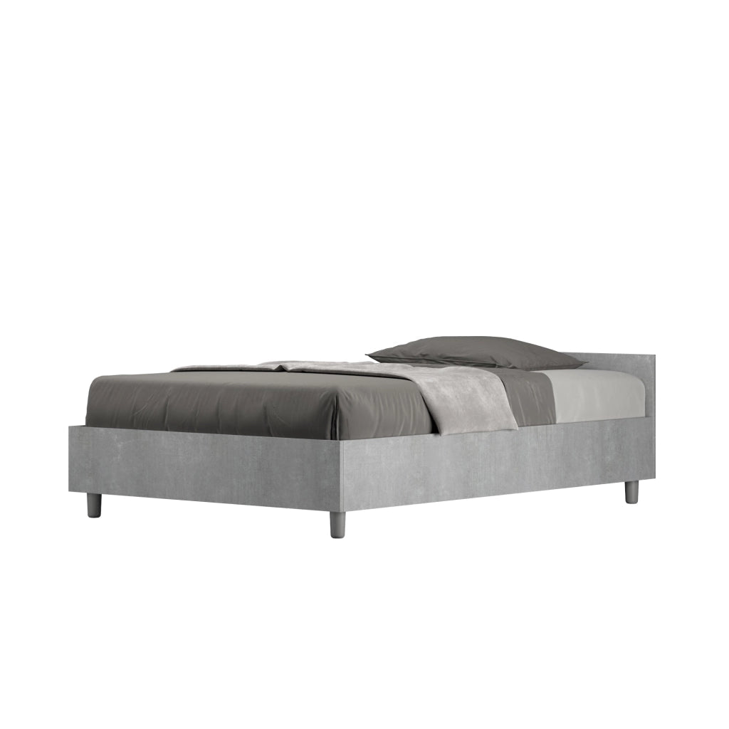 Letto 1 Piazza e Mezzo 120x200 cm Senza Rete Nuamo Grigio