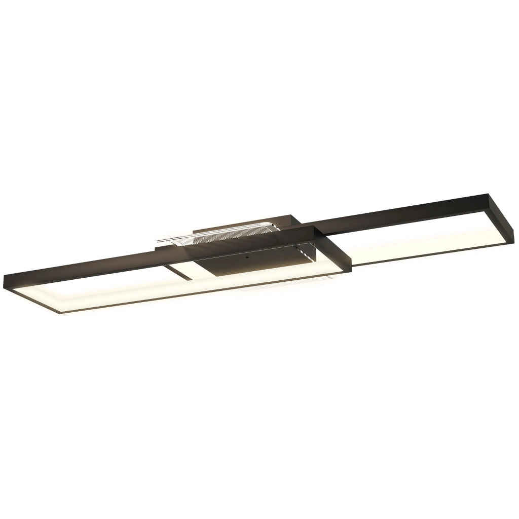 Lampada LED Soffitto Dimmerabile con Telecomando ¨C Minimal ¨C Nero 70x30 cm