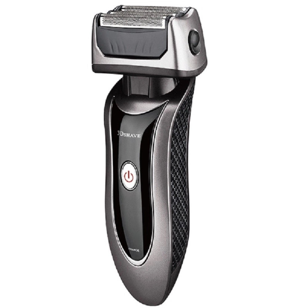 Trade Shop - Rasoio Elettrico Uomo Taglia Barba Ricaricabile A Batteria Impermeabile Gm-7050 -