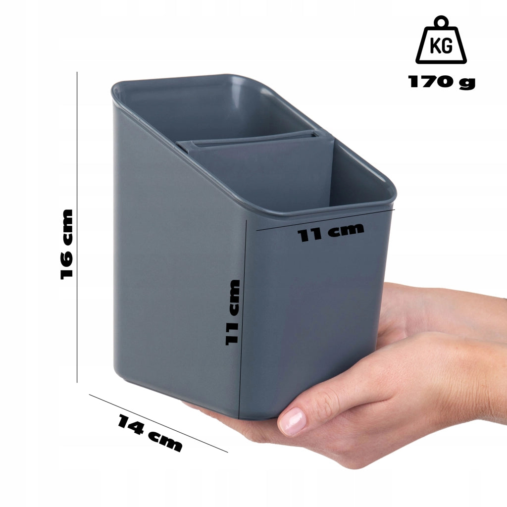 KADAX Scolaposate Organizer per utensili, contenitore in plastica grigio