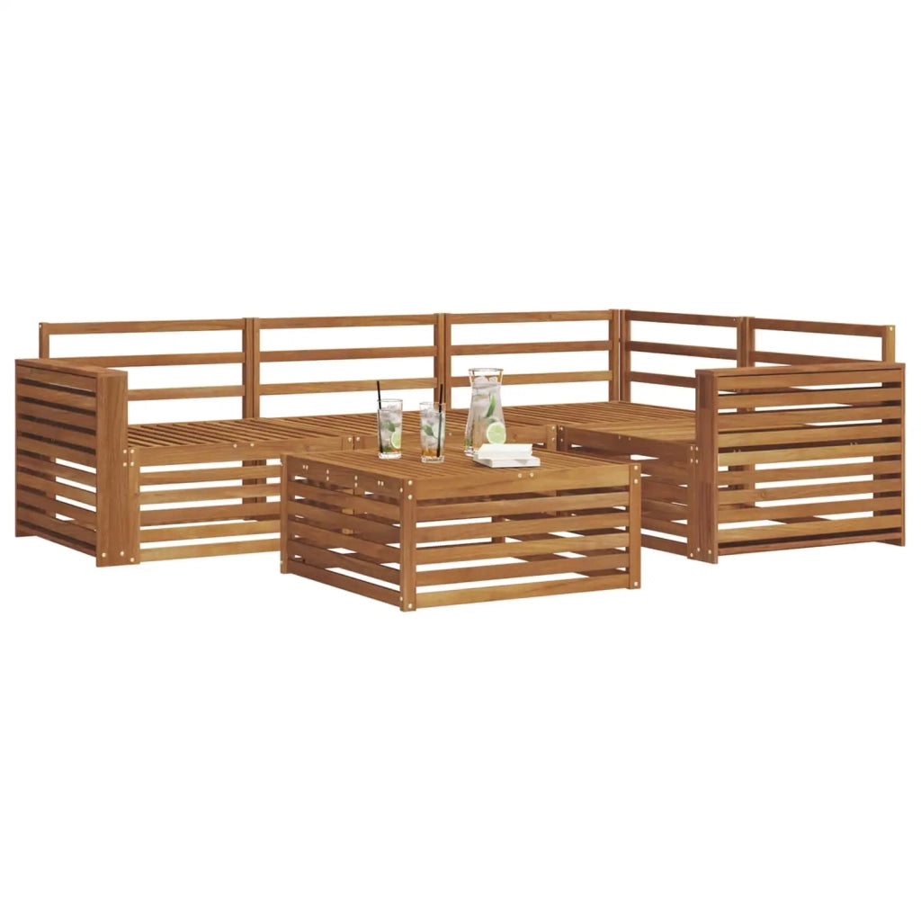 Set di divani da esterno 5 pcs Naturale 3373424