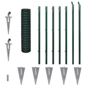 Recinzione da Giardino | Recinzione Euro in Acciaio 10x1,2 m Verde