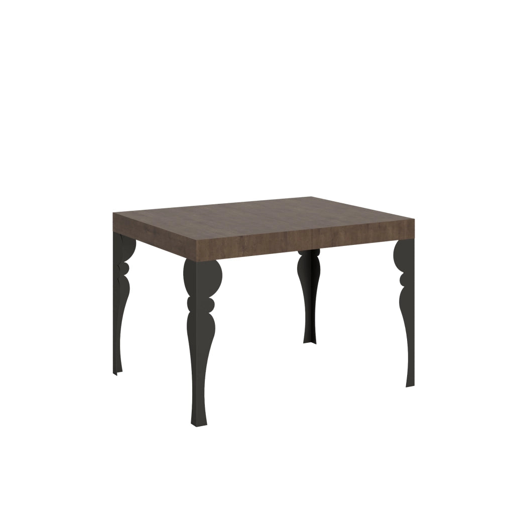 Tavolo allungabile 70x110/194 cm Paxor Noce telaio Antracite