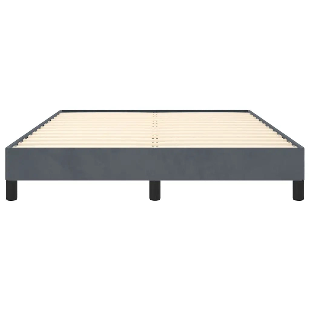Struttura letto senza Materasso Grigio Scuro 137x190 cm Velluto integrale 347007