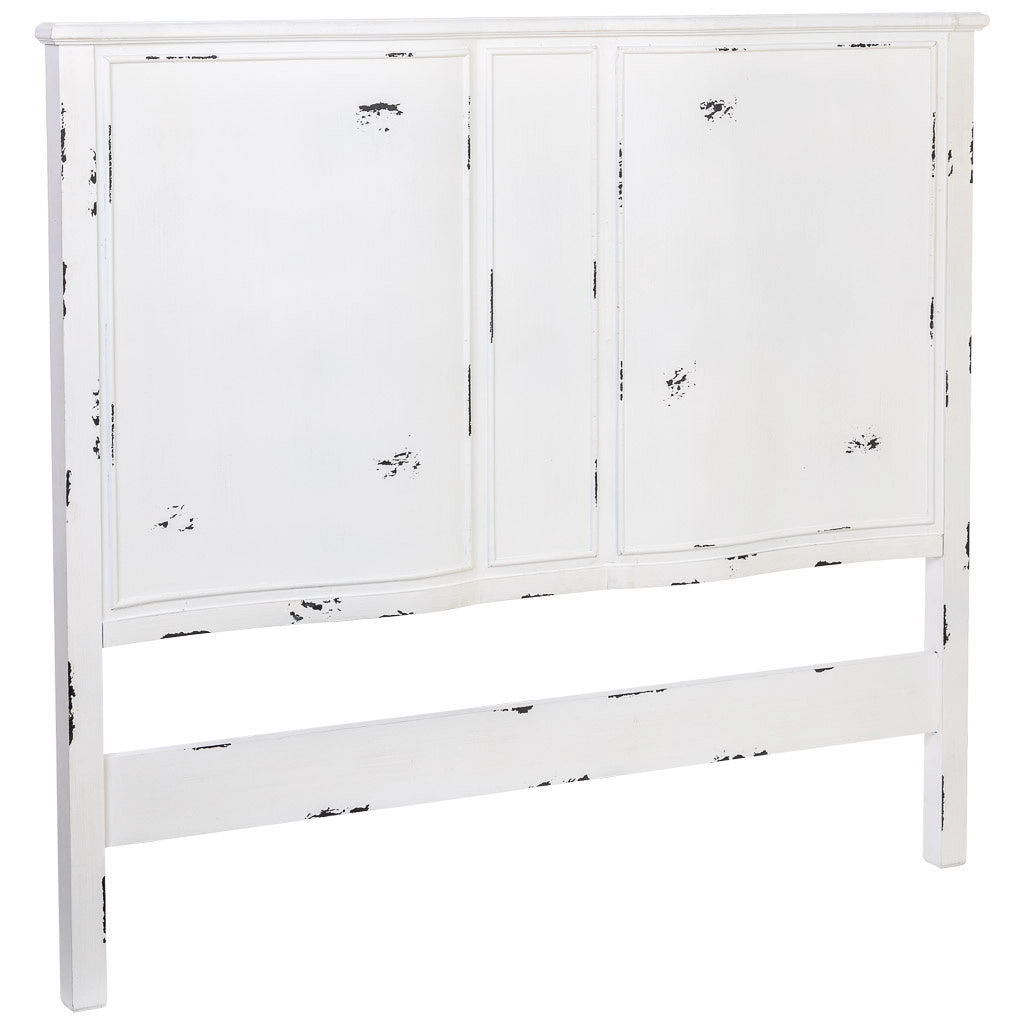 Testiera in legno bianco, 150x6x130h cm