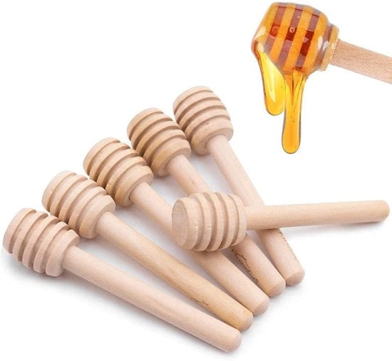 Mini Sticks 50 pezzi - Pennelli per cera - Bicchiere portatile - Sicuro per alimenti - Sostenibile - Facile da pulire - Spiedini per miele
