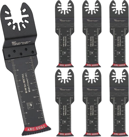 Set di lamiere oscillanti a doppio metallo 7 pezzi - Kit multitool universale per taglio preciso di metallo, legno, gesso e PVC