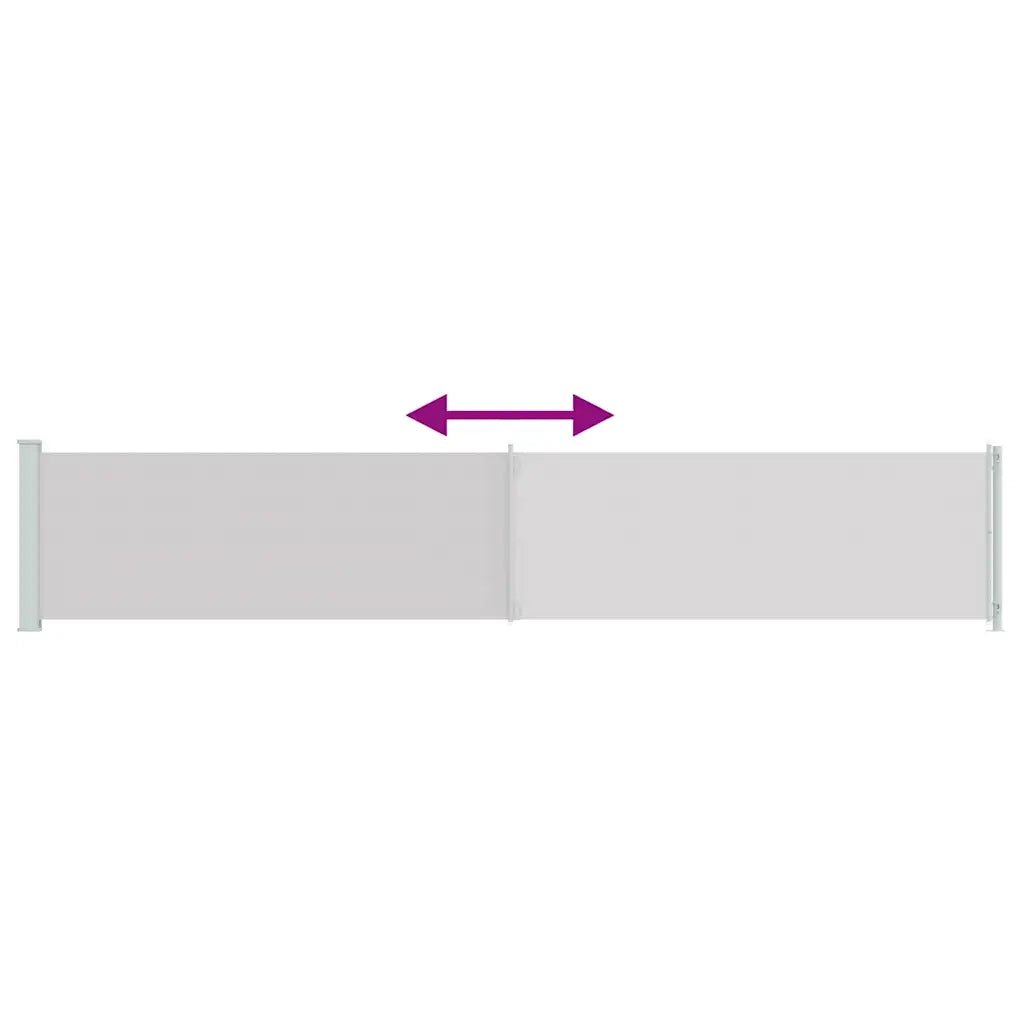 Tenda Laterale Retrattile per Patio-Tenda parasole per balcone 117x600 cm Grigia