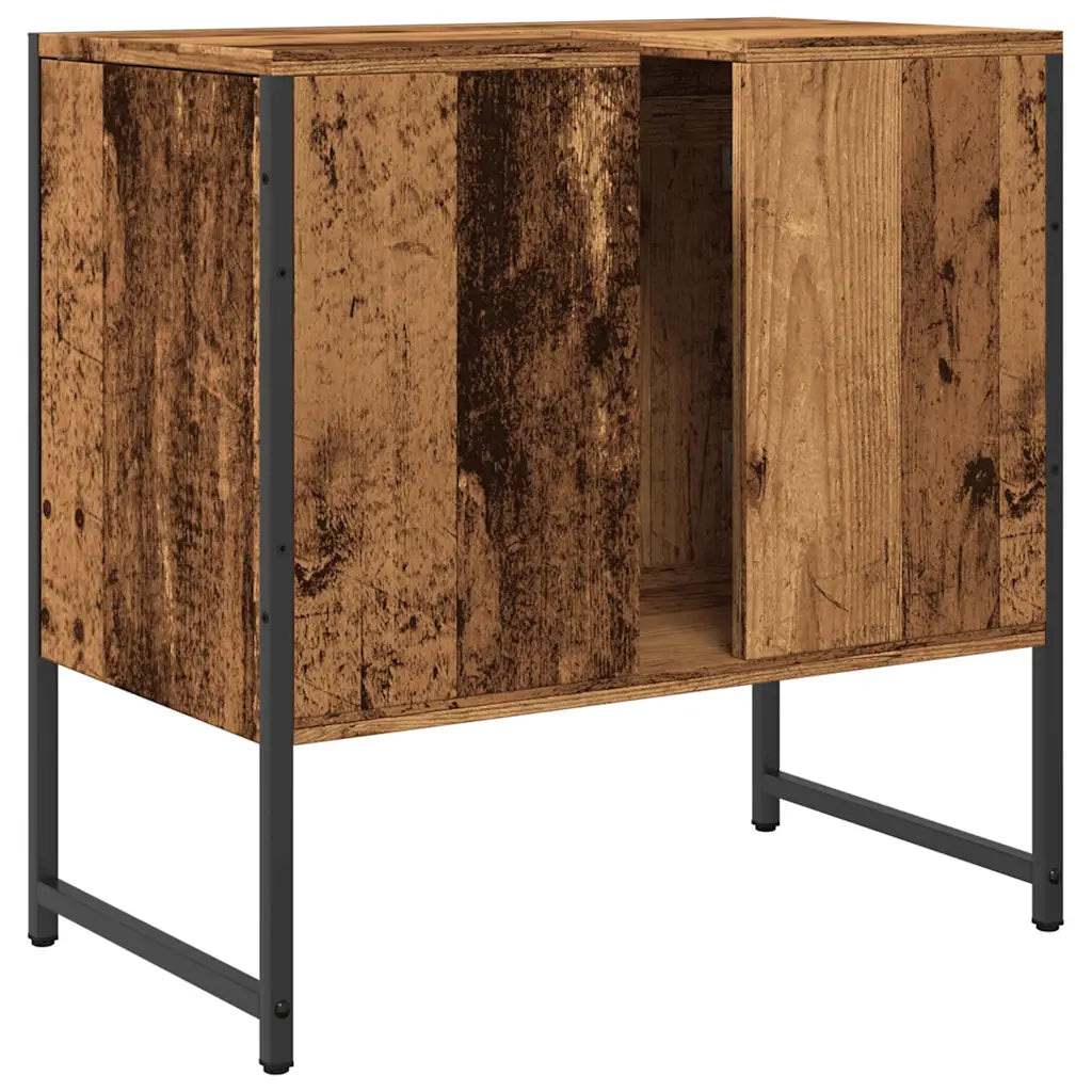 Mobile Lavabo Bagno-Armadietto da bagno Legno Antico 60x33x60 cm Legno Multistrato 934421