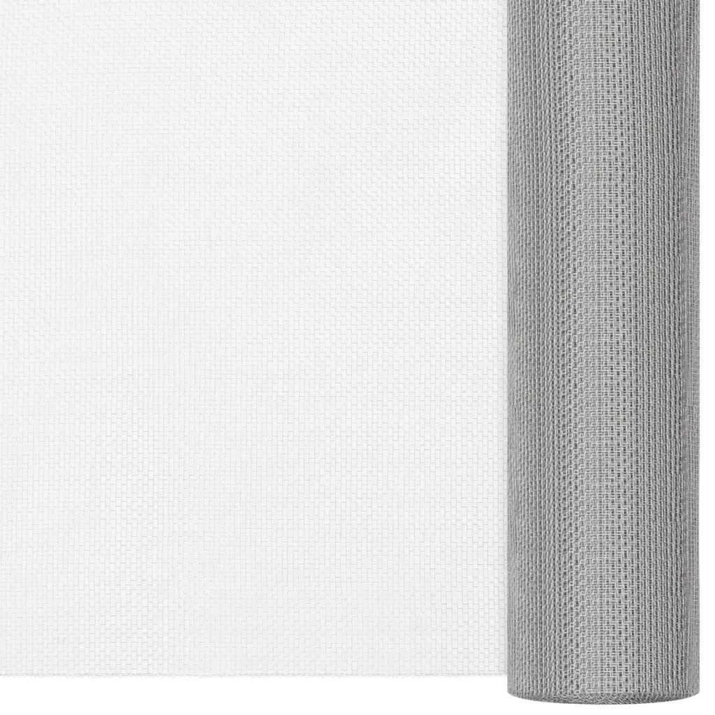 Recinzione in Rete in Acciaio Inossidabile 112x500 cm Argento 150896