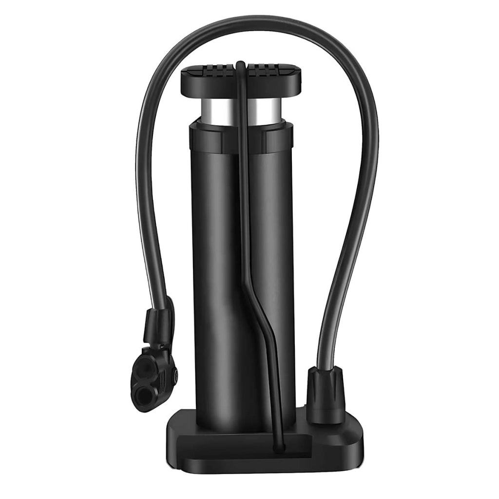 Mini Pompa a Pedale Manuale 17 cm in Alluminio Portatile e Versatile Nero Avizar