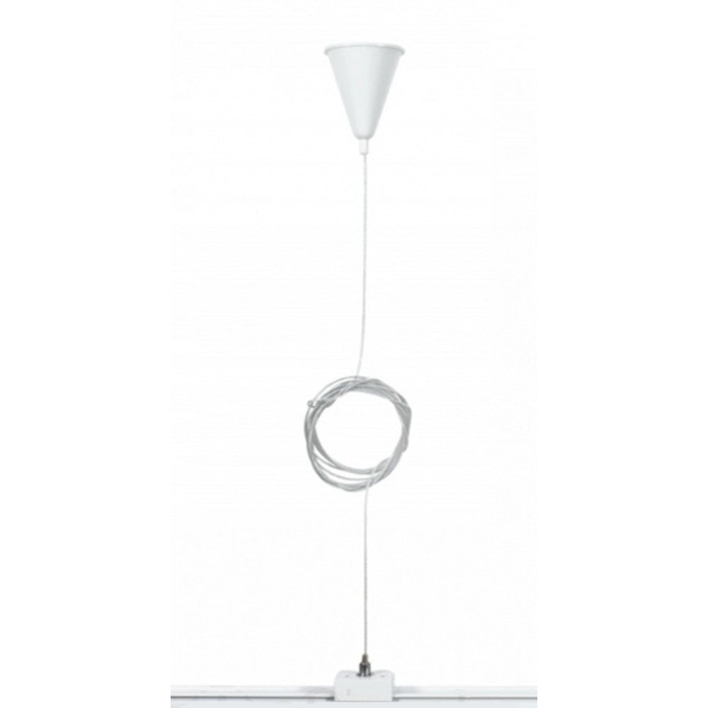 Trade Shop - Cavo Fili Per Lampada 3 Mt Elemento Di Sospensione Per Binario Trifase Bianco Gf-b3m -
