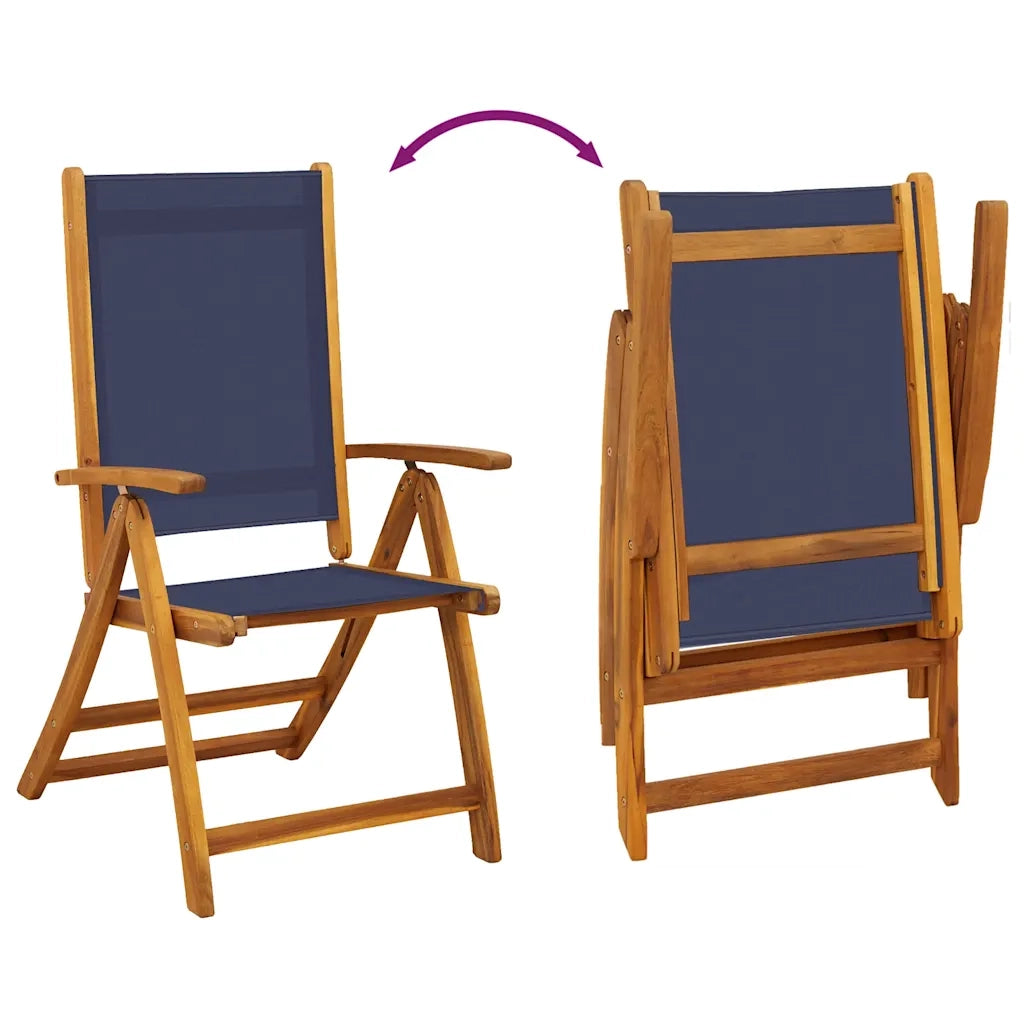 Set Pranzo da Giardino 5pz Legno Massello di Acacia e Textilene 3279302