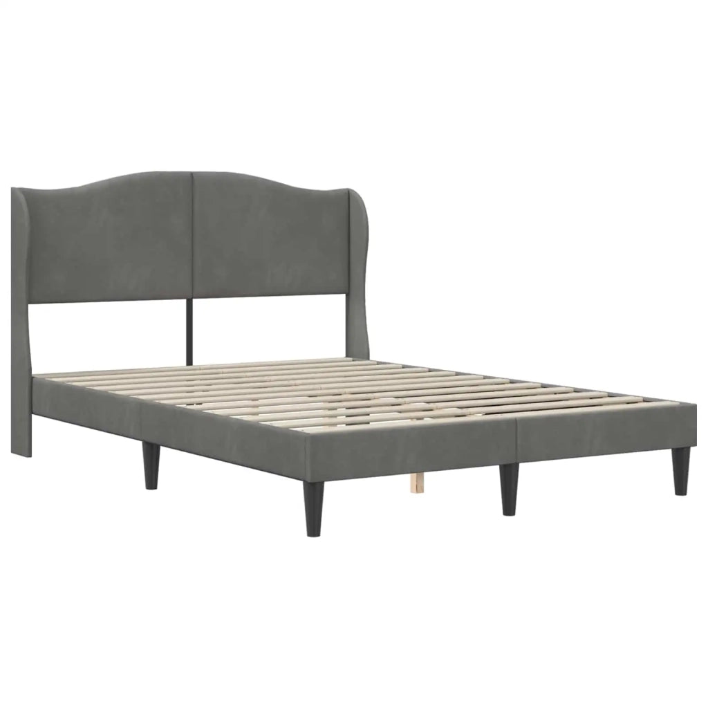 Struttura del letto Grigio Scuro 160 x 200 cm Velluto 3415215