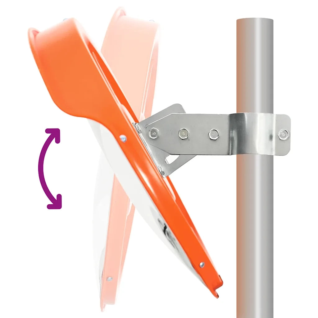 Specchio per Traffico Convesso Plastica PC Arancione 45 cm