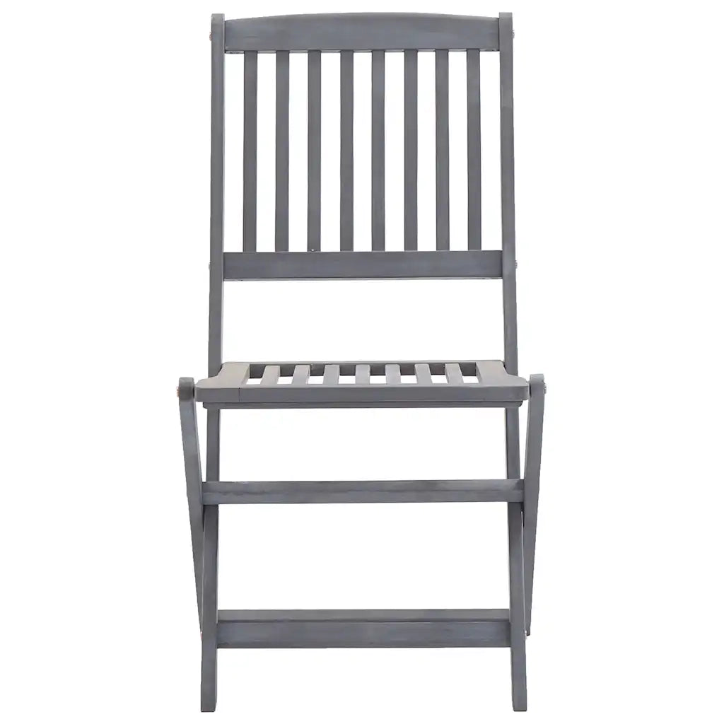 Sedie da Giardino Pieghevoli 4pz con Cuscini in Massello Acacia 3064566