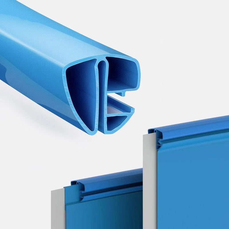 Kit Profili Superiori Rigidi Per Piscina A Forma Ovale 6,00 X 3,20 - In Pvc Blu Colore: Blu