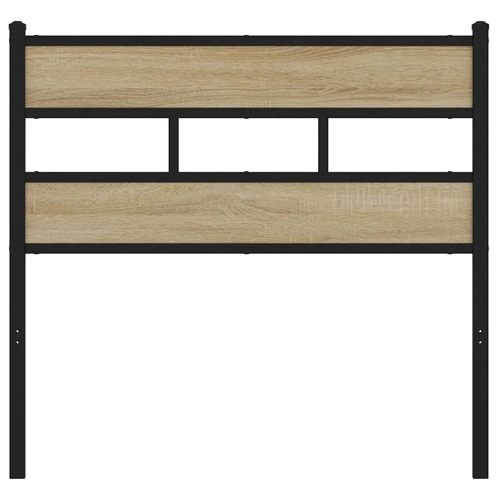 Testiera di Ricambio Rovere Sonoma 90 cm in Ferro e Legno Multistrato 4017130