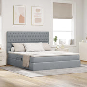 Letto con contenitore e materasso Grigio chiaro 160 x 200 cm 3371853