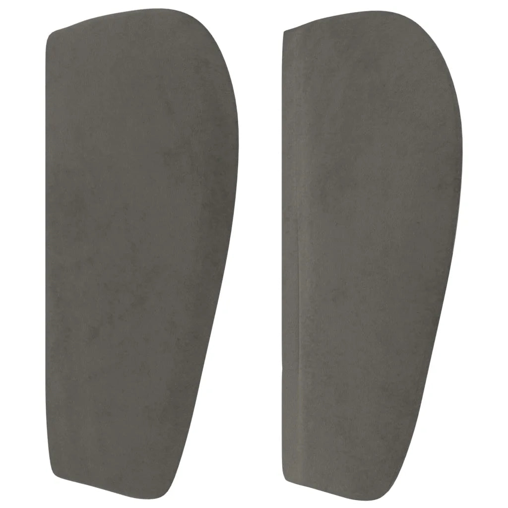 Testiera ad Orecchio Grigio Scuro 203x23x78/88 cm in Velluto 3117449