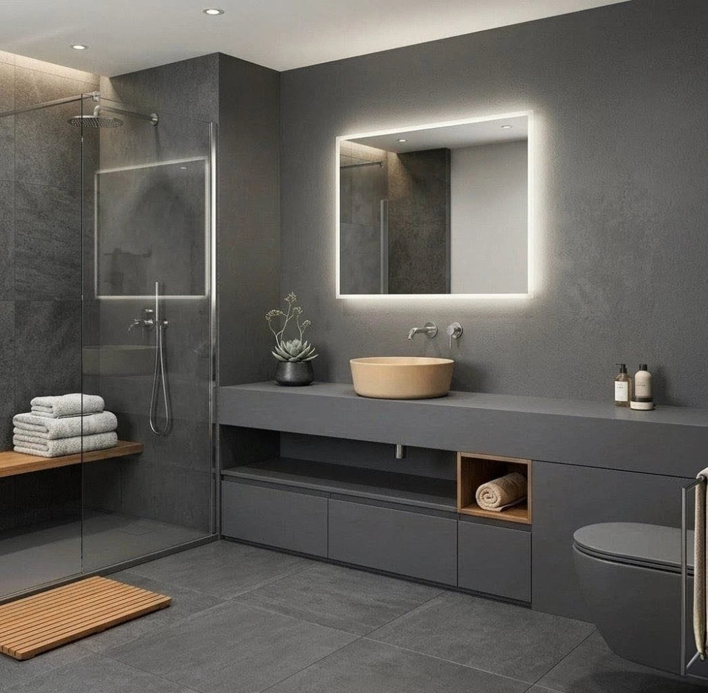 Lavabo tondo da appoggio in ceramica Cappuccino Matt senza foro rubinetto - Feeling Rak Ceramics