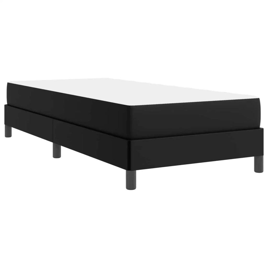 Letto singolo | Letto per adulti | Struttura del letto con materasso Nero 90 x 200 cm Tessuto