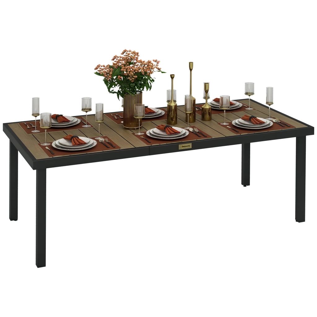 Tavolo da pranzo giardino allungabile 8 persone ¨C Xylo ¨C Alluminio piano PE grigio