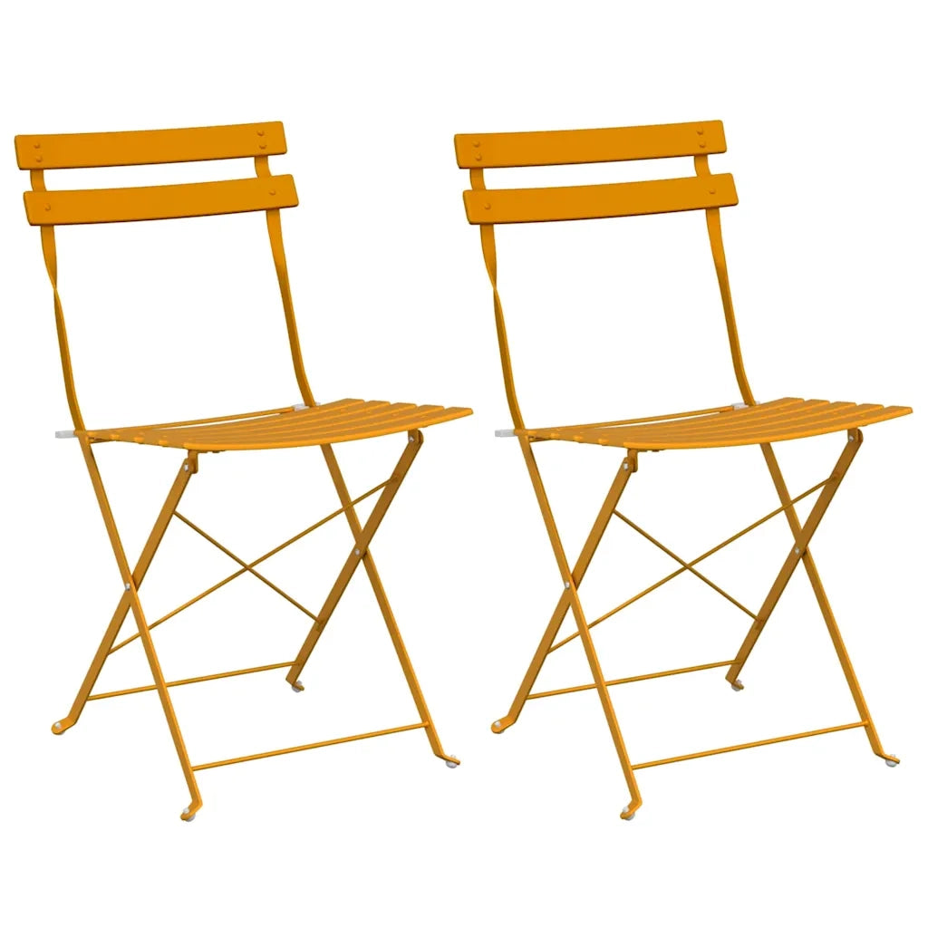 Sedia Pieghevole da Giardino 2 pcs Senape 42 x 46 x 82cm 42002957
