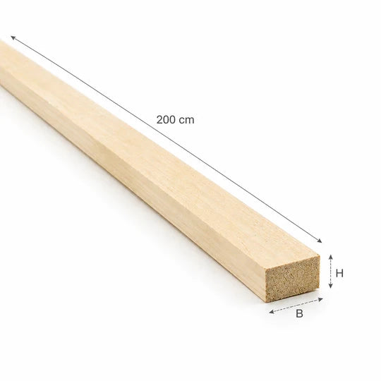 listelli grezzi abete  10 x 40 x 2000 mm 20 pz.