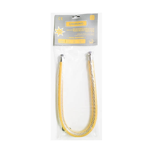 Tubo flessibile gas cucina CE 0,75 750 mm 1/2" EN 14800 UNIRING M/F CE EN 14800 L 75 cm
