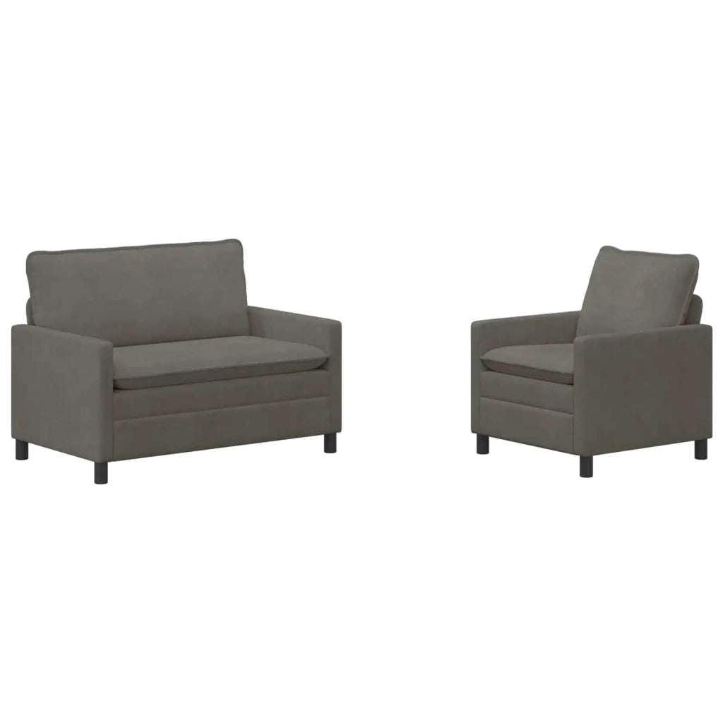 Set di divani 2 pcs Grigio Chiaro Tessuto 3417041