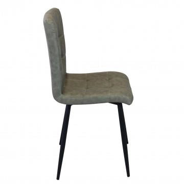POLTRONA ROSALYN REALIZZATA CON SEDUTA IN ECOPELLE 47,5X59X81H CM TORTORA