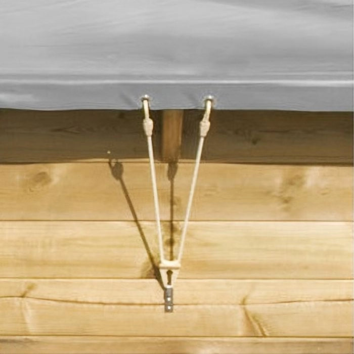 Copertura Invernale In Pvc 580 Gr/m² Per Piscine Bwt My Pool Odyssea, Tropic E Weva Ottagonali Allungate - 8,62 x 5,08 m Dimensione piscina: 5.43 X 3.33 m