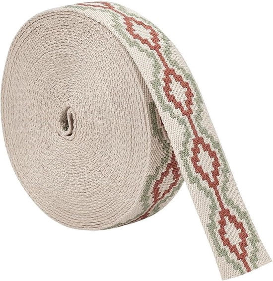 Tessuto a Jacquard in stile bohemien - 10 Yards/91 m, Polyester, singola banda per cucire abiti - borsa da matrimonio