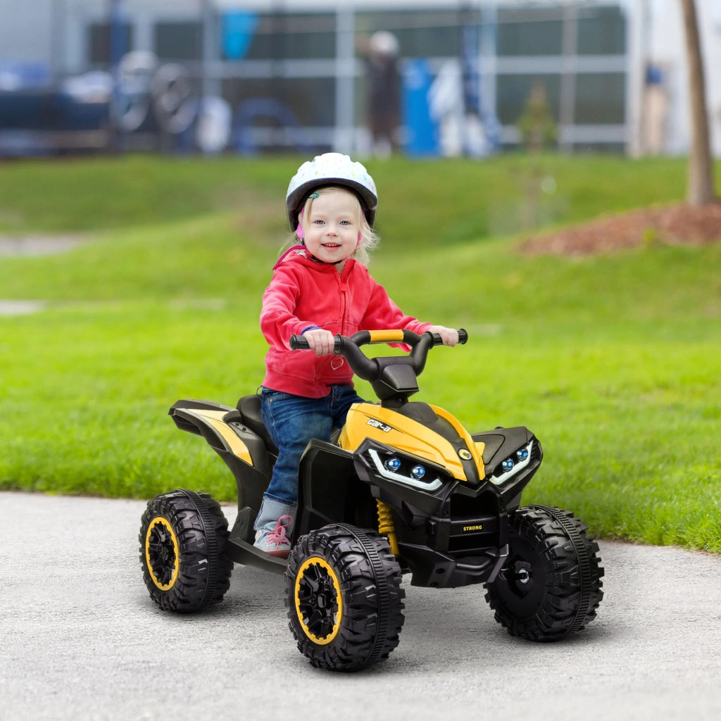 Quad Elettrico per Bambini 3-5 Anni ¨C Xylo ¨C 12V 2 Motori Giallo 83x53x55,5 cm